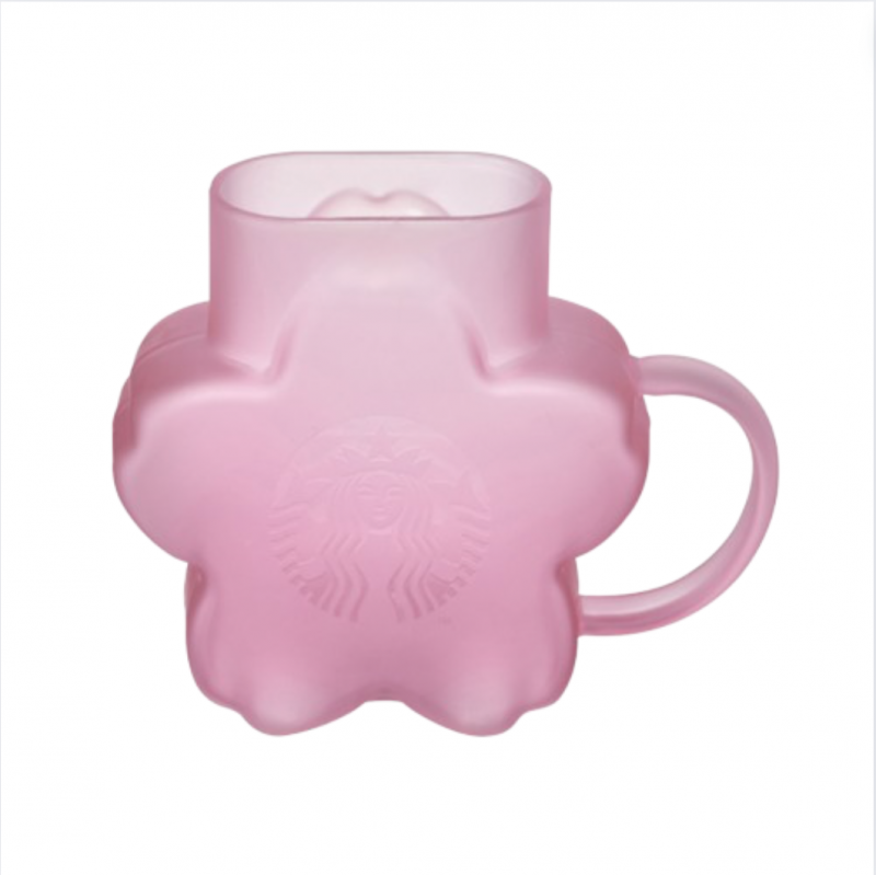 022 Starbucks Korea Cherry Blossoms Flower Handle Glass 355ml