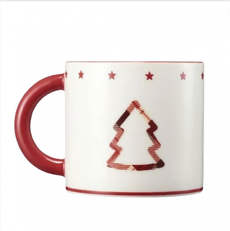 2021 Starbucks Korea Holy Check Red Star Mug 355ml