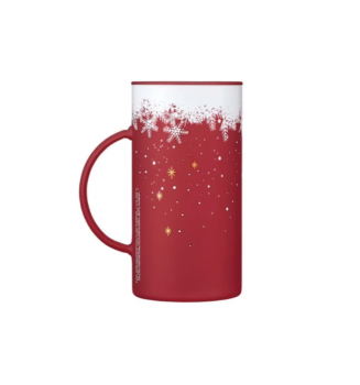 2021 Starbucks Korea X-mas Red Snow Glass 503ml